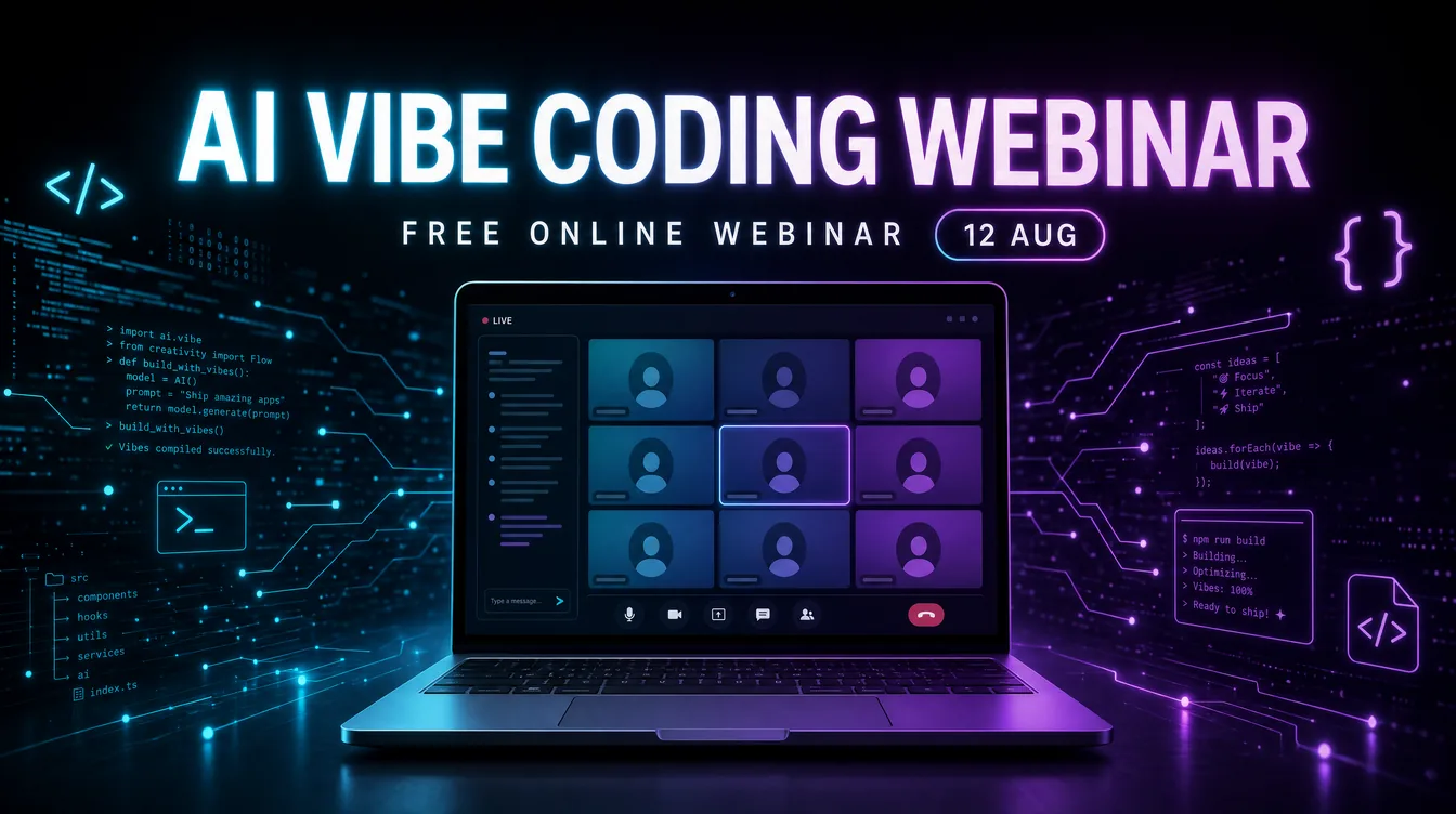 Free Webinar: What Is Vibe Coding, and Can You Really Build An App Without Learning to Code?